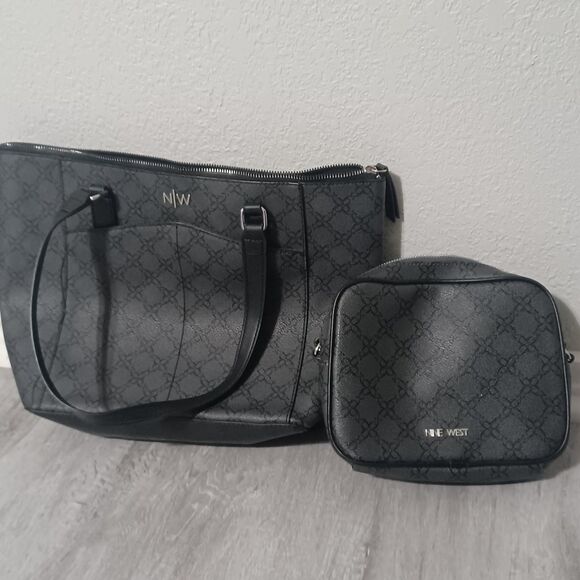 Nine West Handbags - NINE WEST Gray Shoulder Bag & Crossbody Set